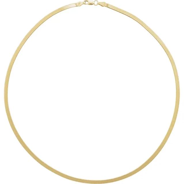 2.8mm Herringbone 14K Yellow Gold Necklace