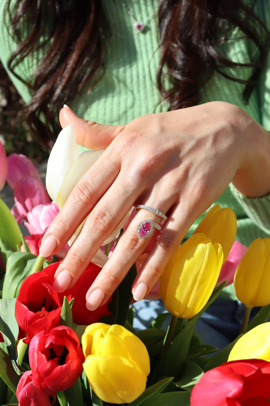 Slithering 1.92ct Marquise Pink Sapphire Snake Ring in 18K Yellow Gold