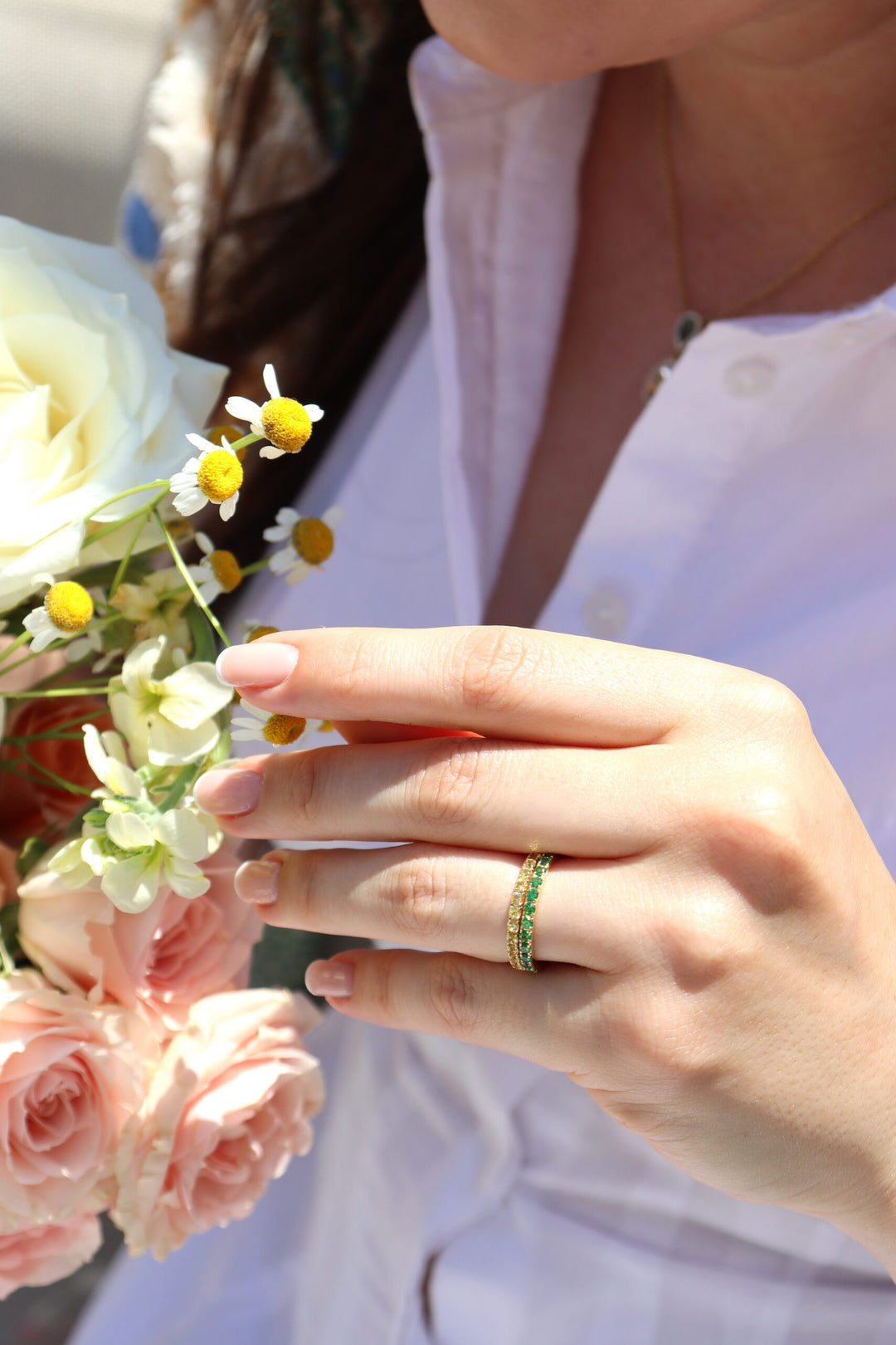 Bold Yellow Sapphire Eternity Band in 18K Gold