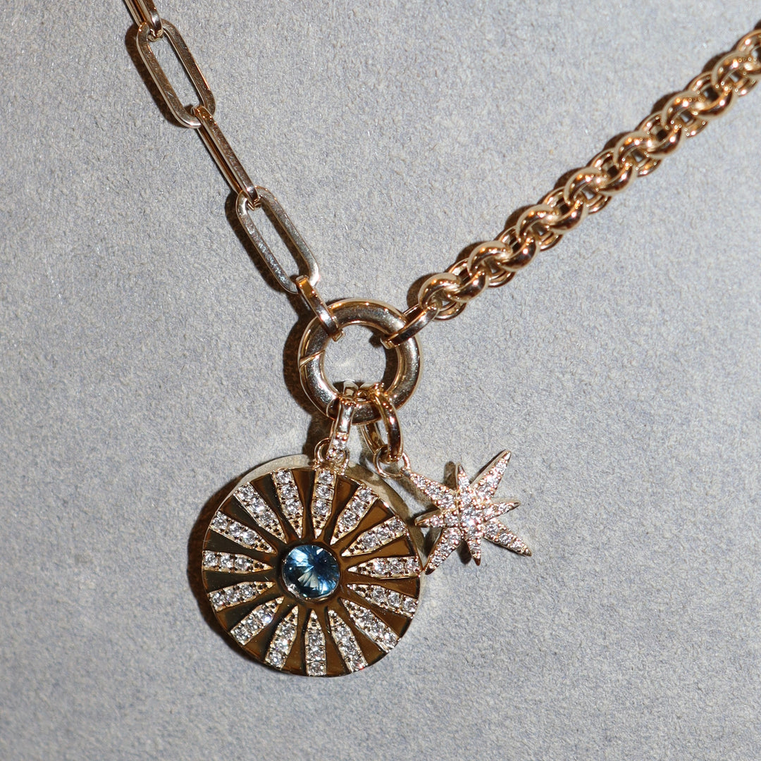 14K Yellow Gold Diamond Pendant/Charm