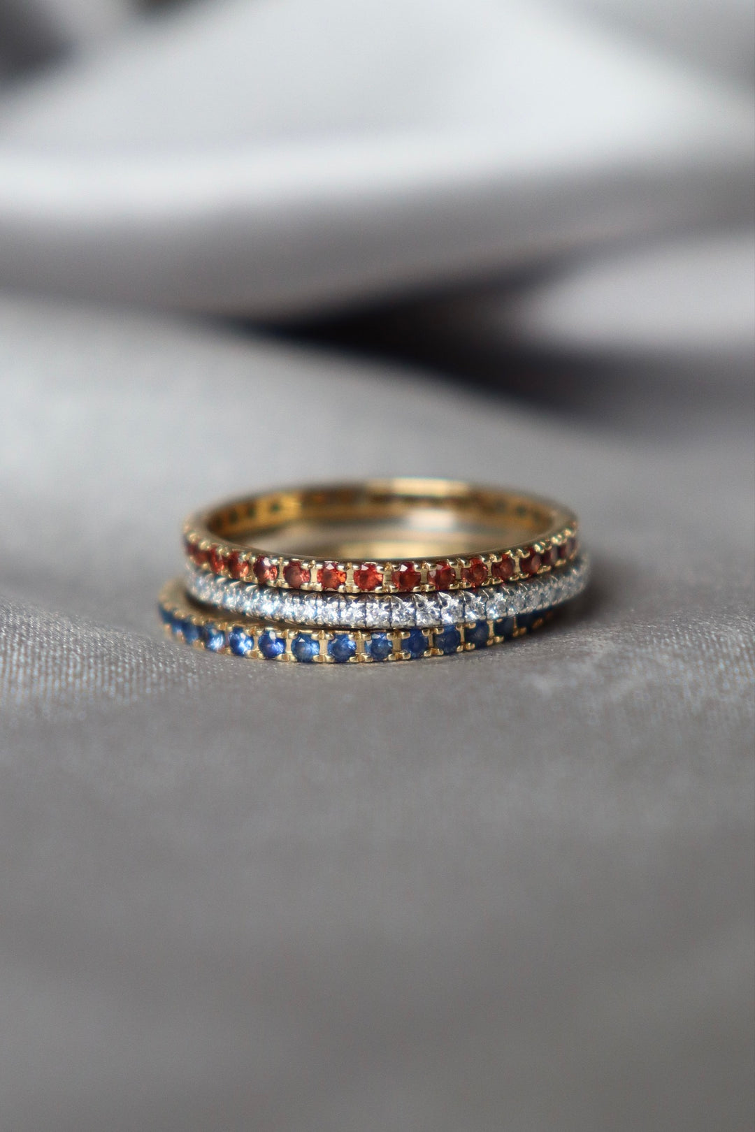 Blue Sapphire Petite Gemstone Eternity Band