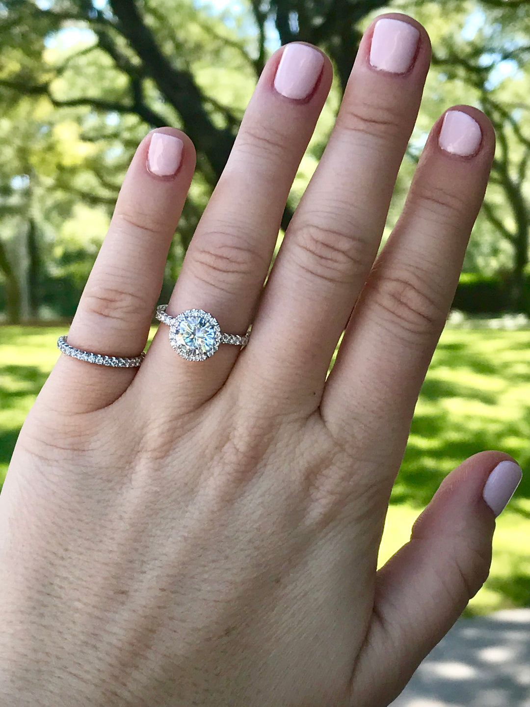 Classic Halo Diamond Engagement Ring