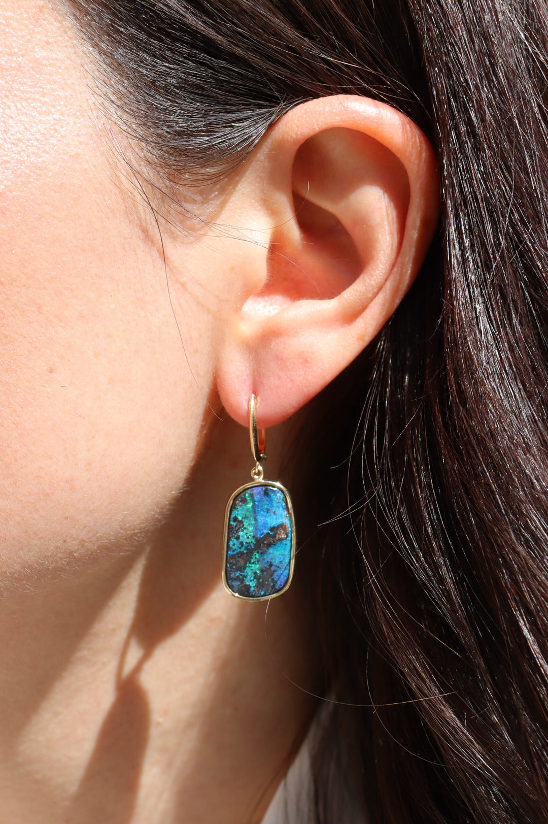 18.09ctw Australian Boulder Opal Dangle Earrings