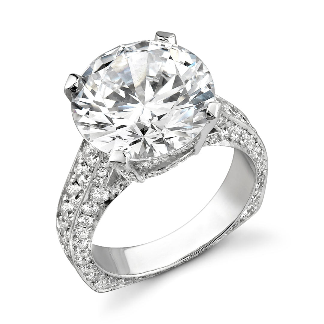 Colossal Top & Side Diamond Solitaire Ring