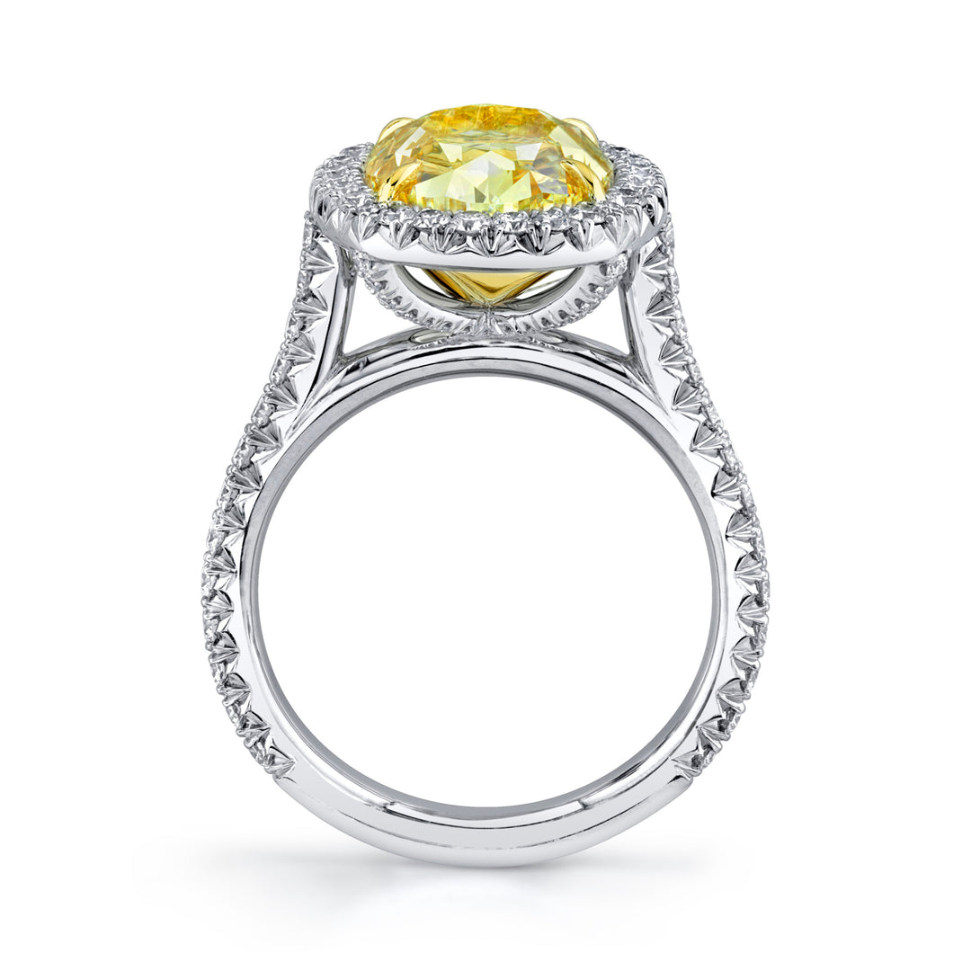 Oval Yellow Diamond Ring