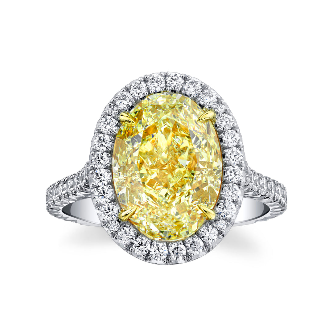 Oval Yellow Diamond Ring