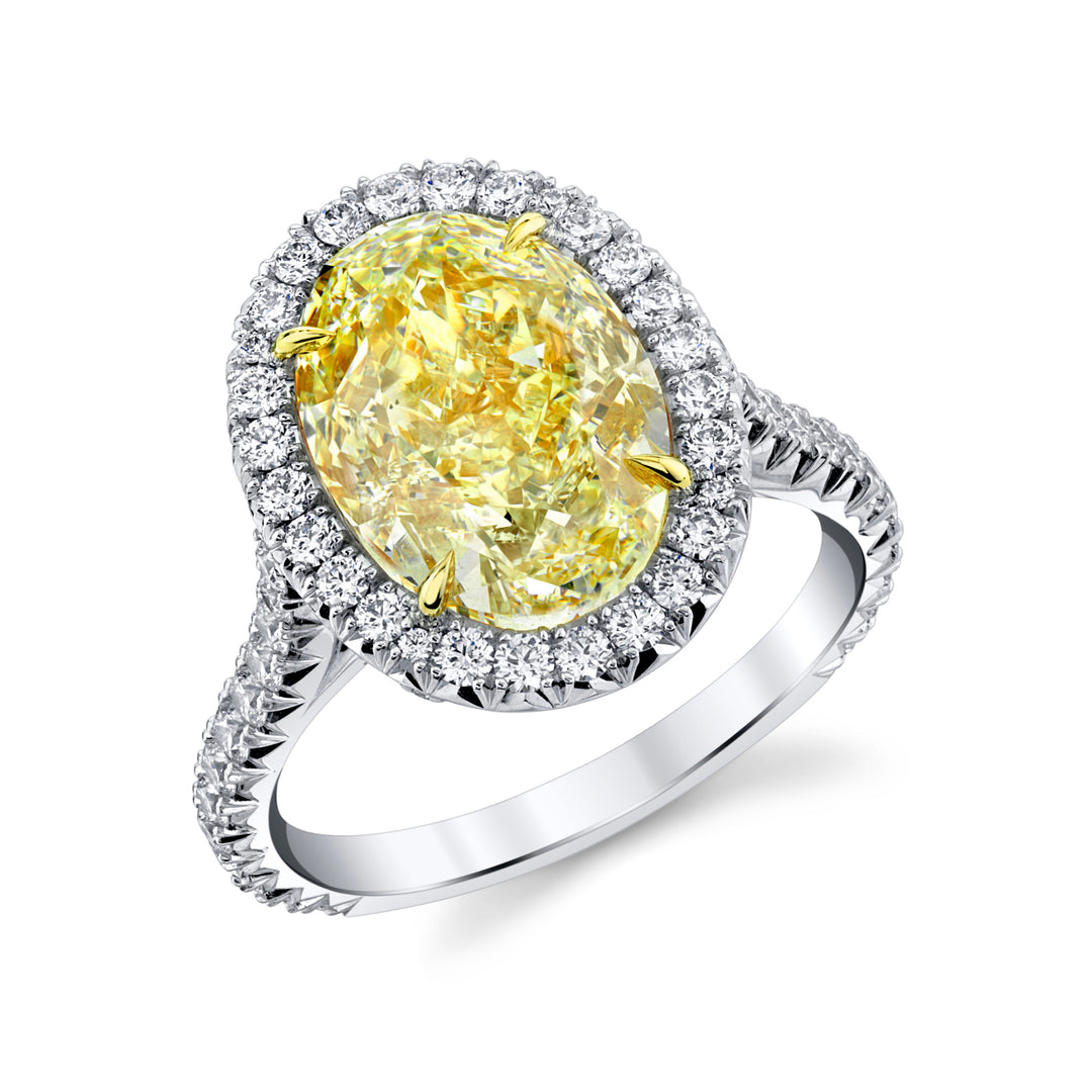 Oval Yellow Diamond Ring