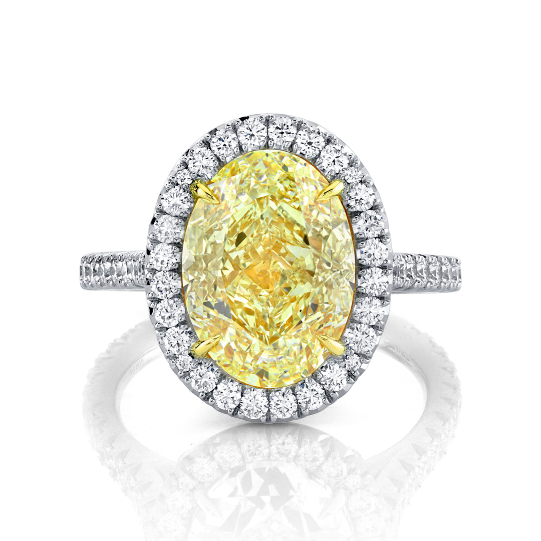 Oval Yellow Diamond Ring