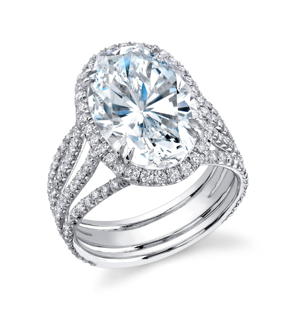 Multi Strand Oval Diamond Ring