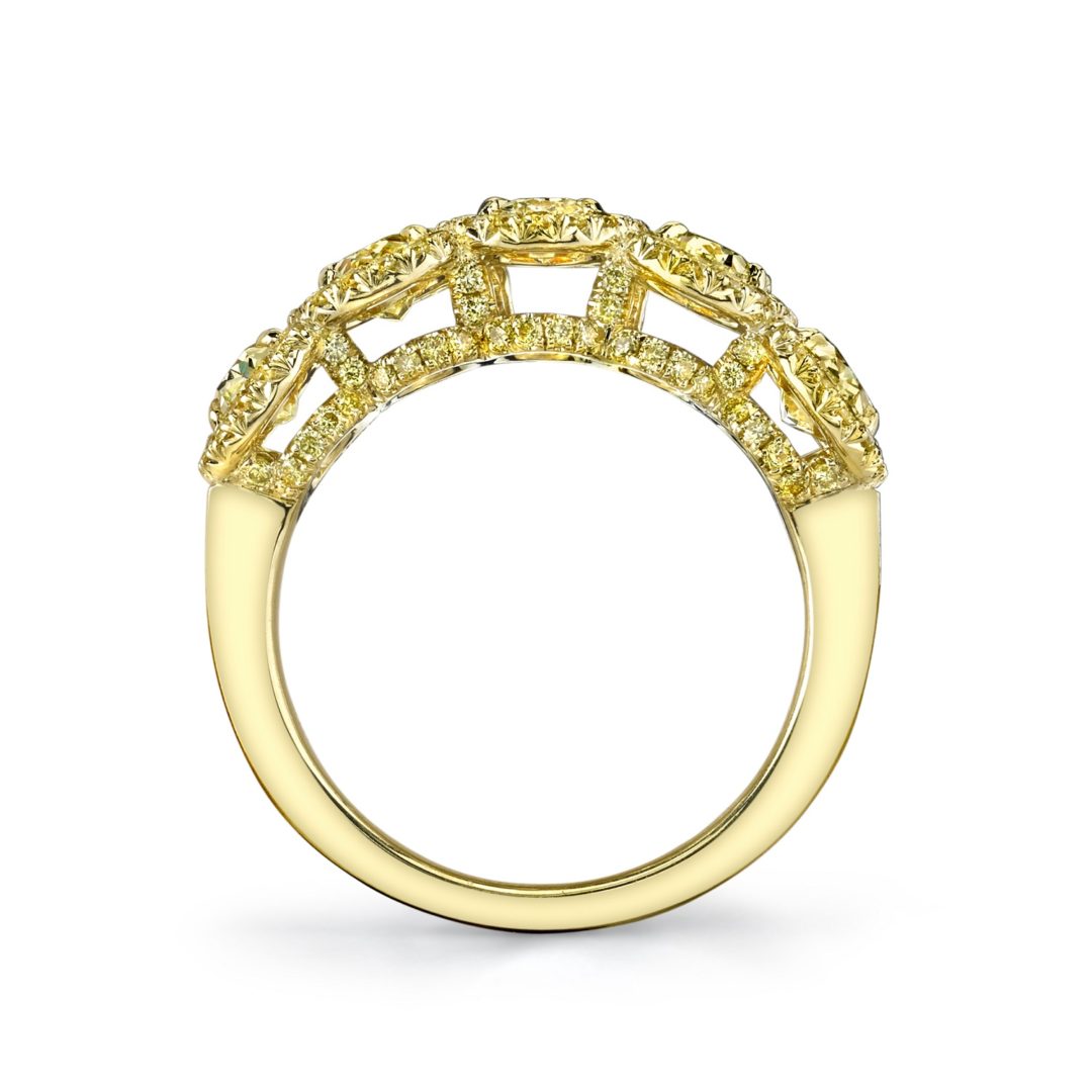 Oval Yellow Diamond Band