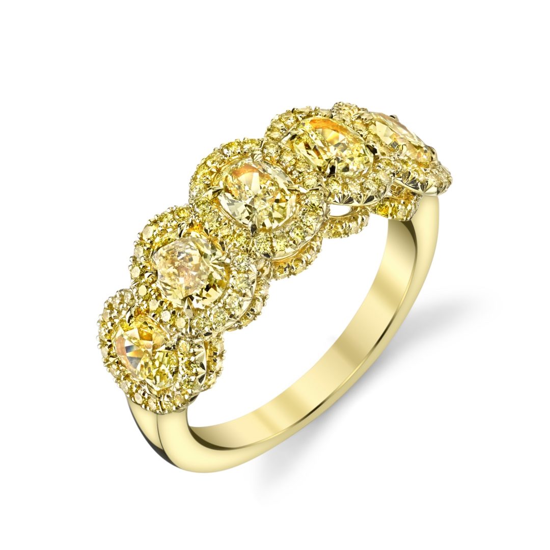 Oval Yellow Diamond Band