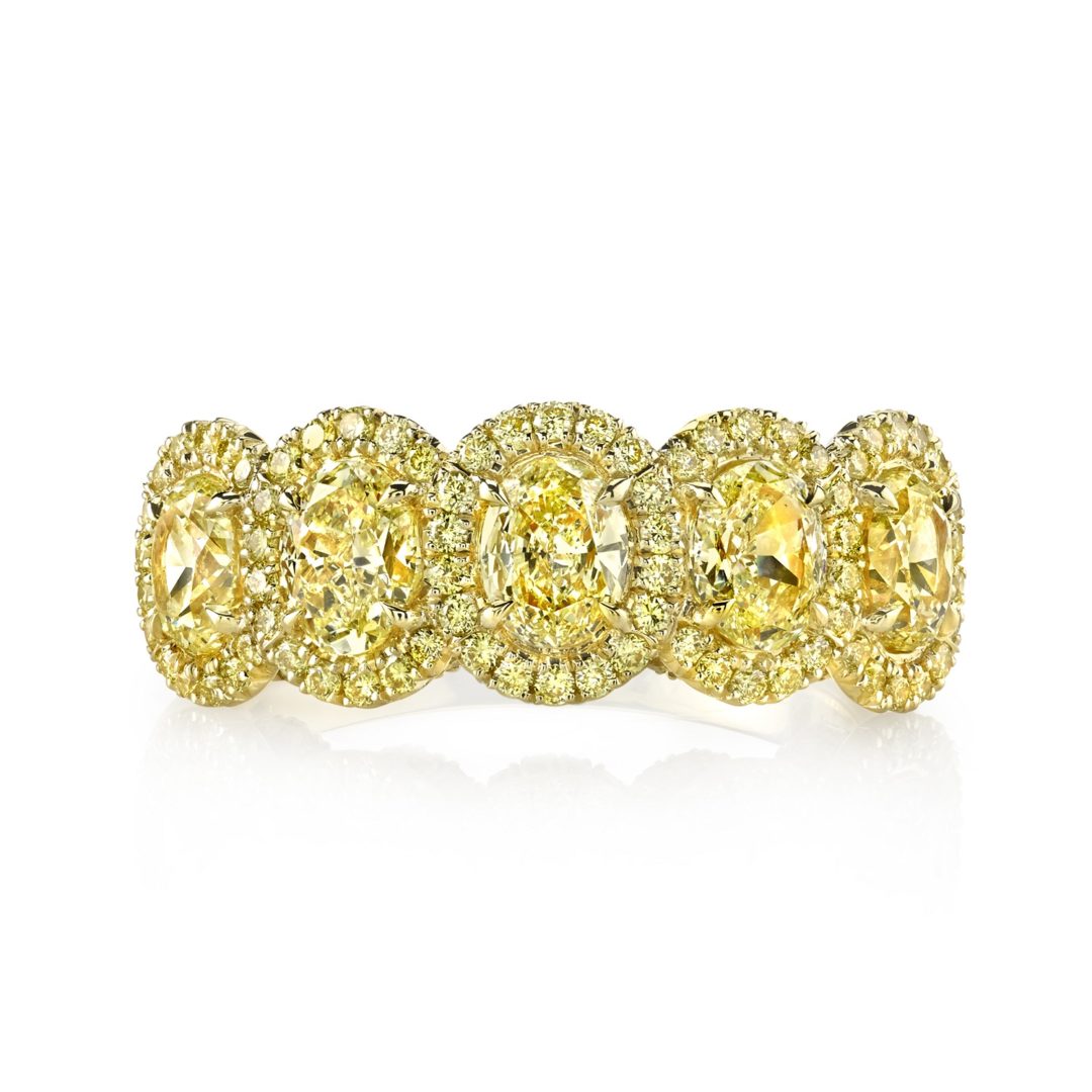 Oval Yellow Diamond Band