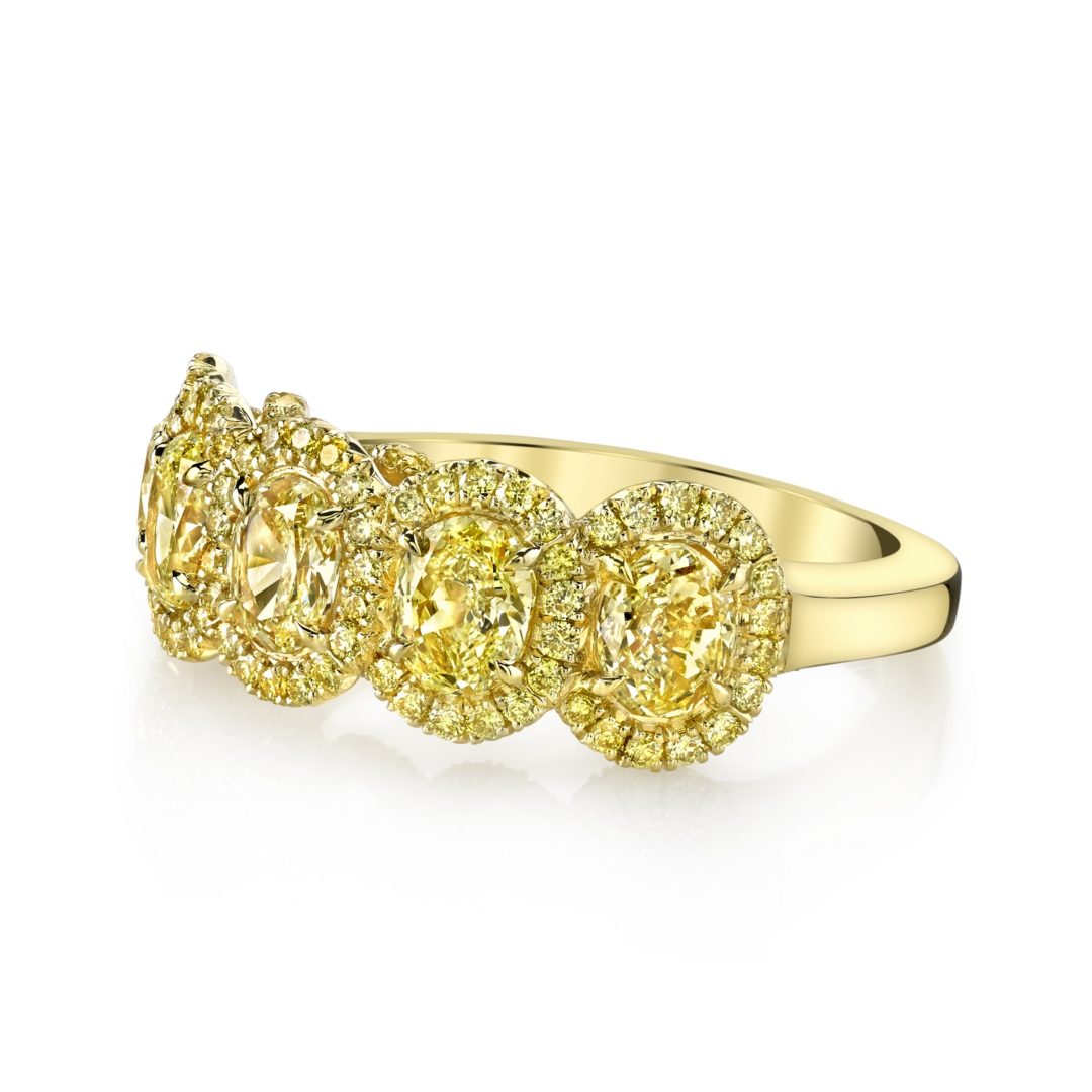 Oval Yellow Diamond Band