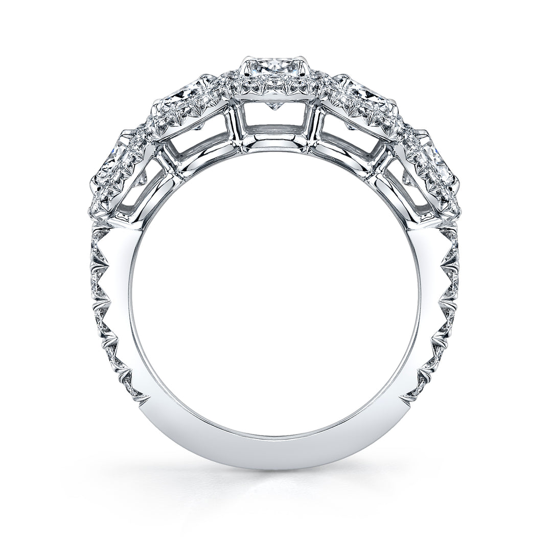 Cushion Diamond Halo Band