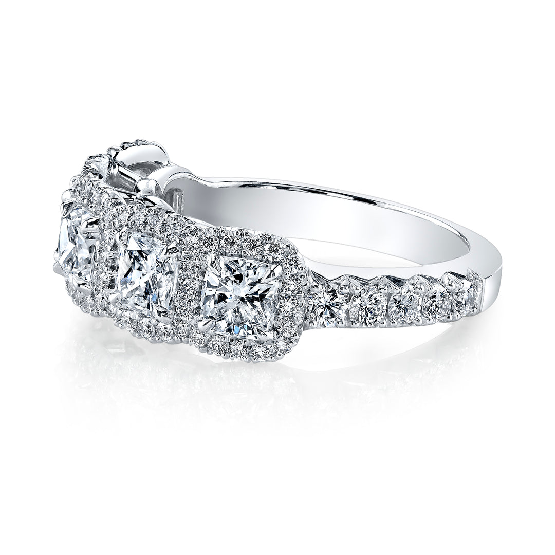 Cushion Diamond Halo Band