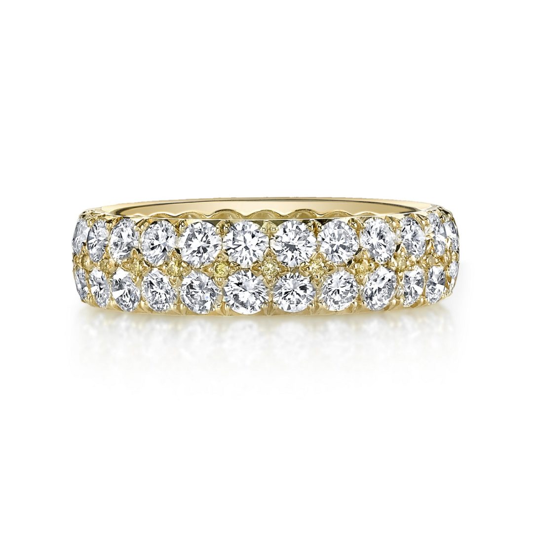 Yellow Diamond Peek-A-Boo 18K Yellow Gold Eternity Band