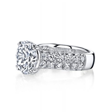 Peek-A-Boo Round Brilliant Diamond Ring