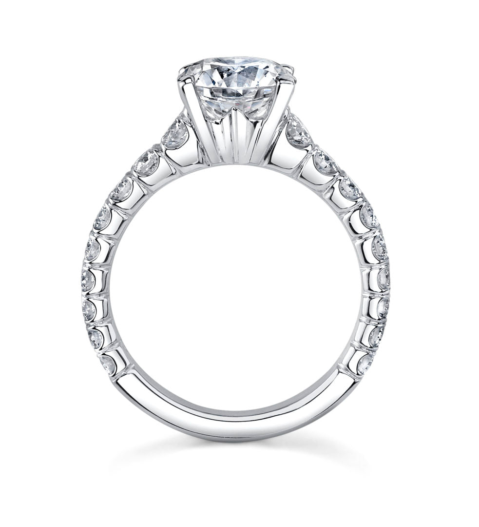 Scallop Solitaire Diamond Ring