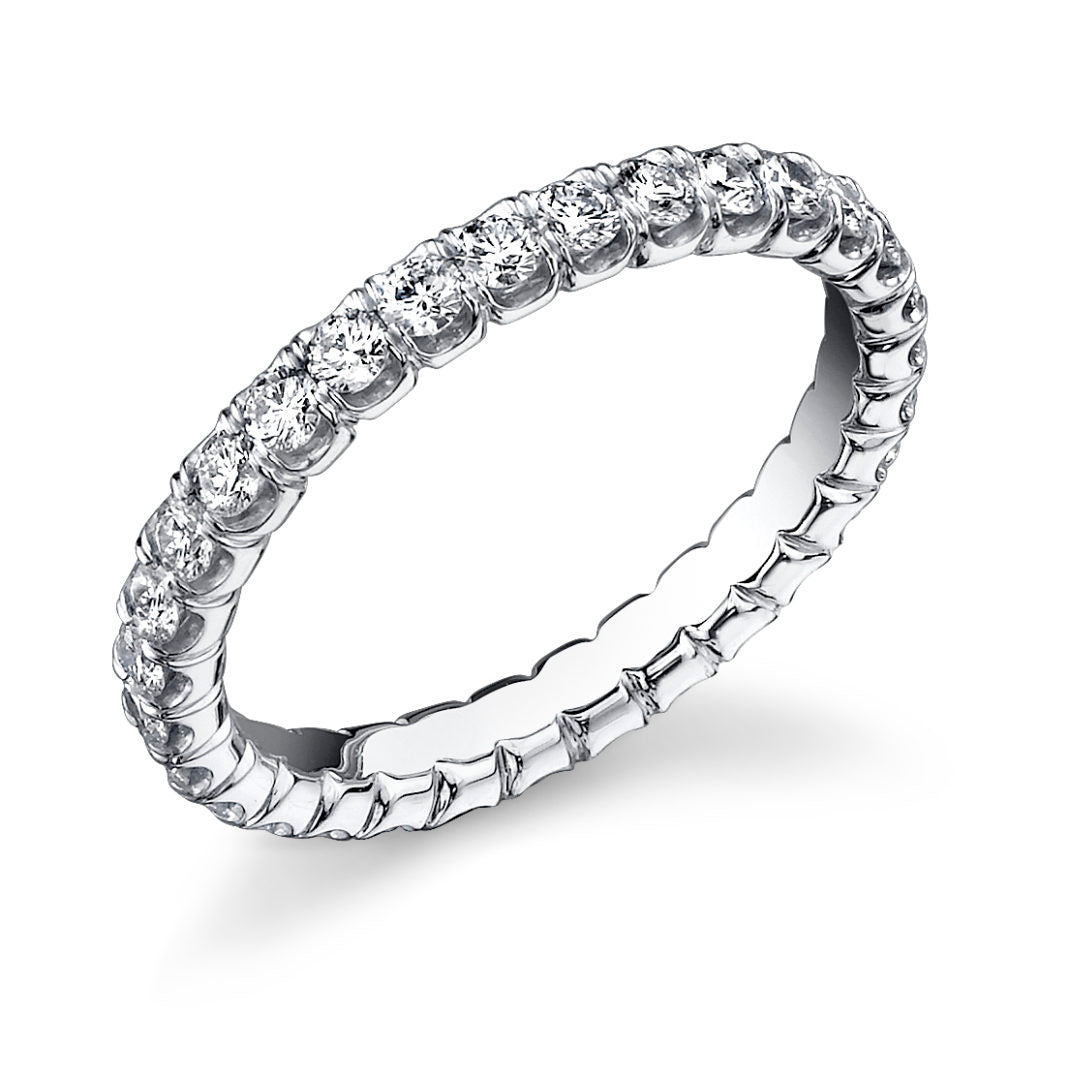 Scalloped Diamond Eternity Band