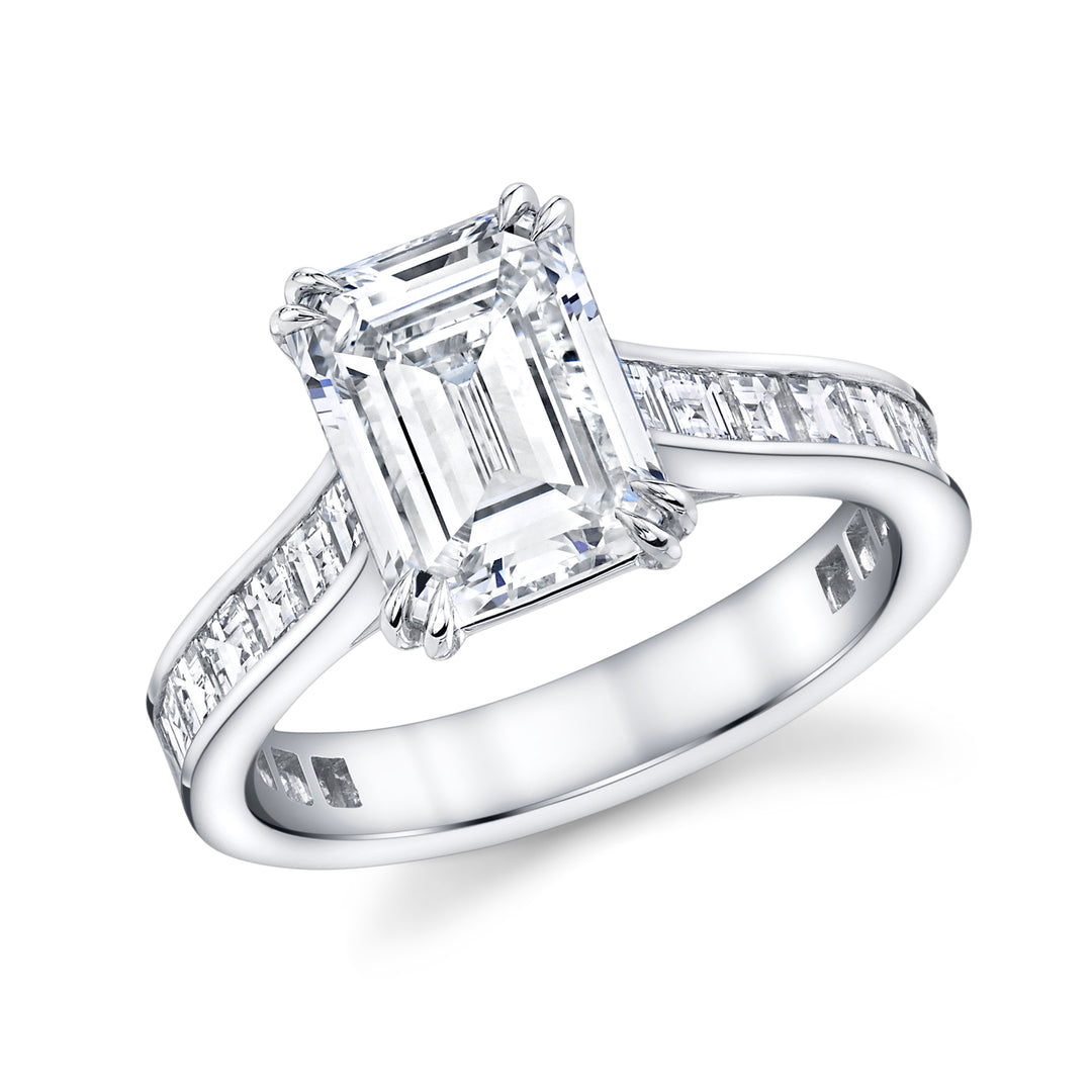 Emerald Cut Diamond Solitaire