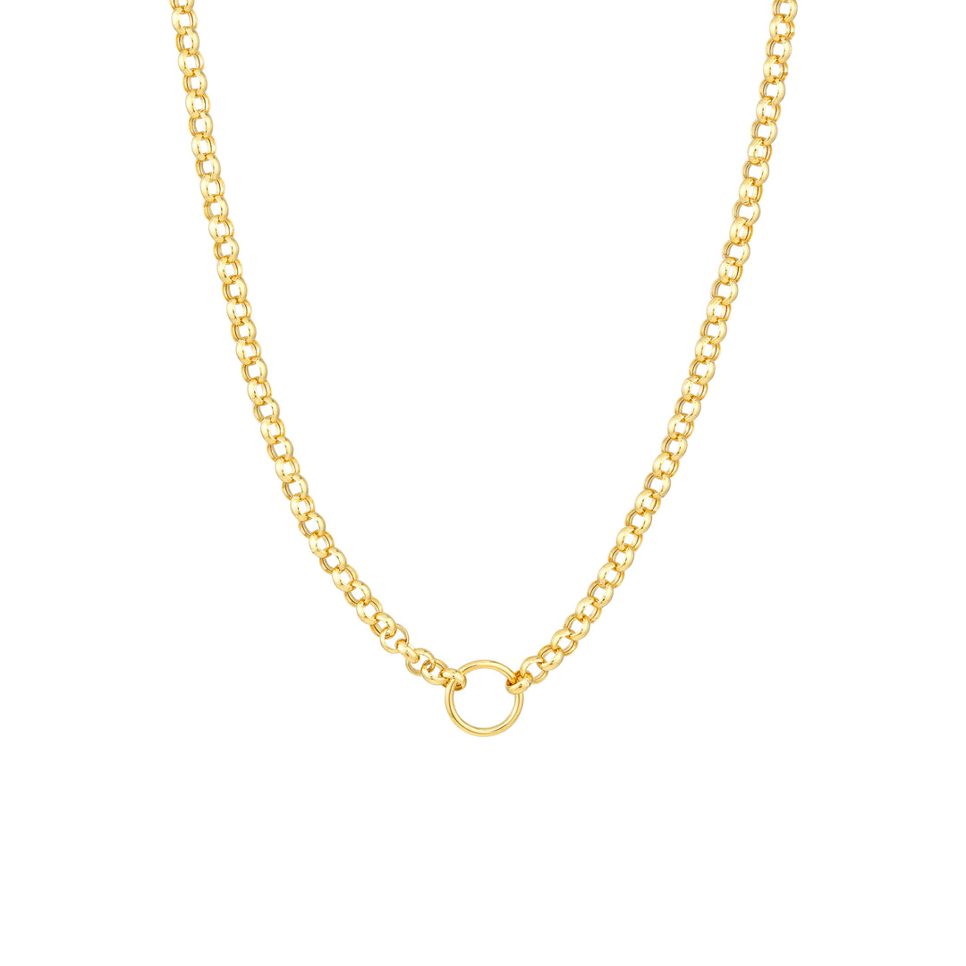 14K Yellow Gold Rolo Chain Necklace