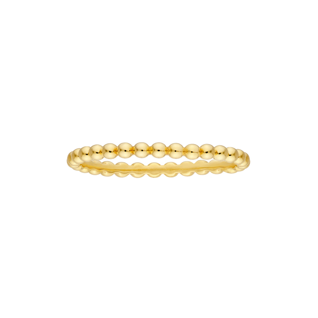 Beaded Stackable Eternity Band in 14K Yellow Gold