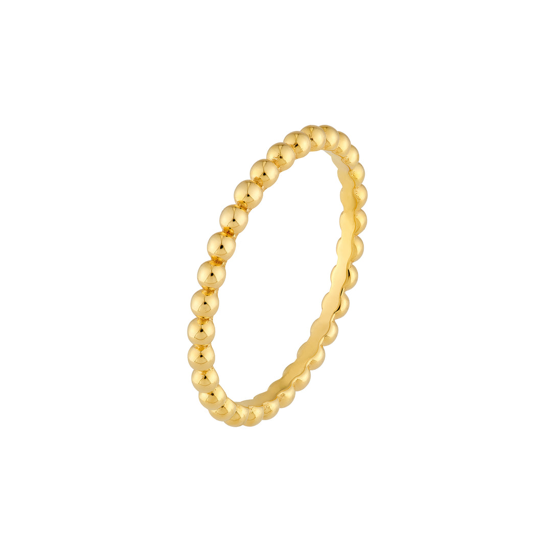 Beaded Stackable Eternity Band in 14K Yellow Gold