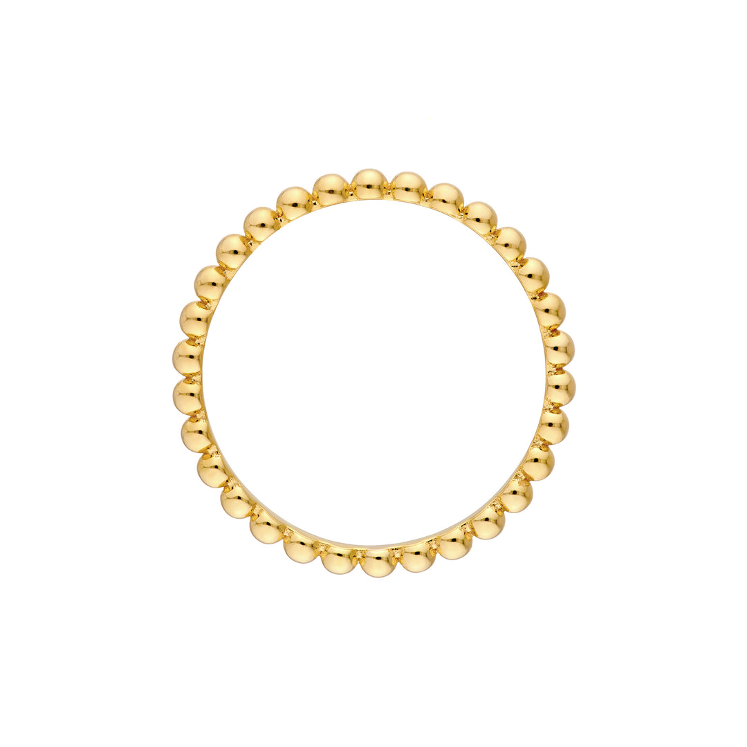 Beaded Stackable Eternity Band in 14K Yellow Gold