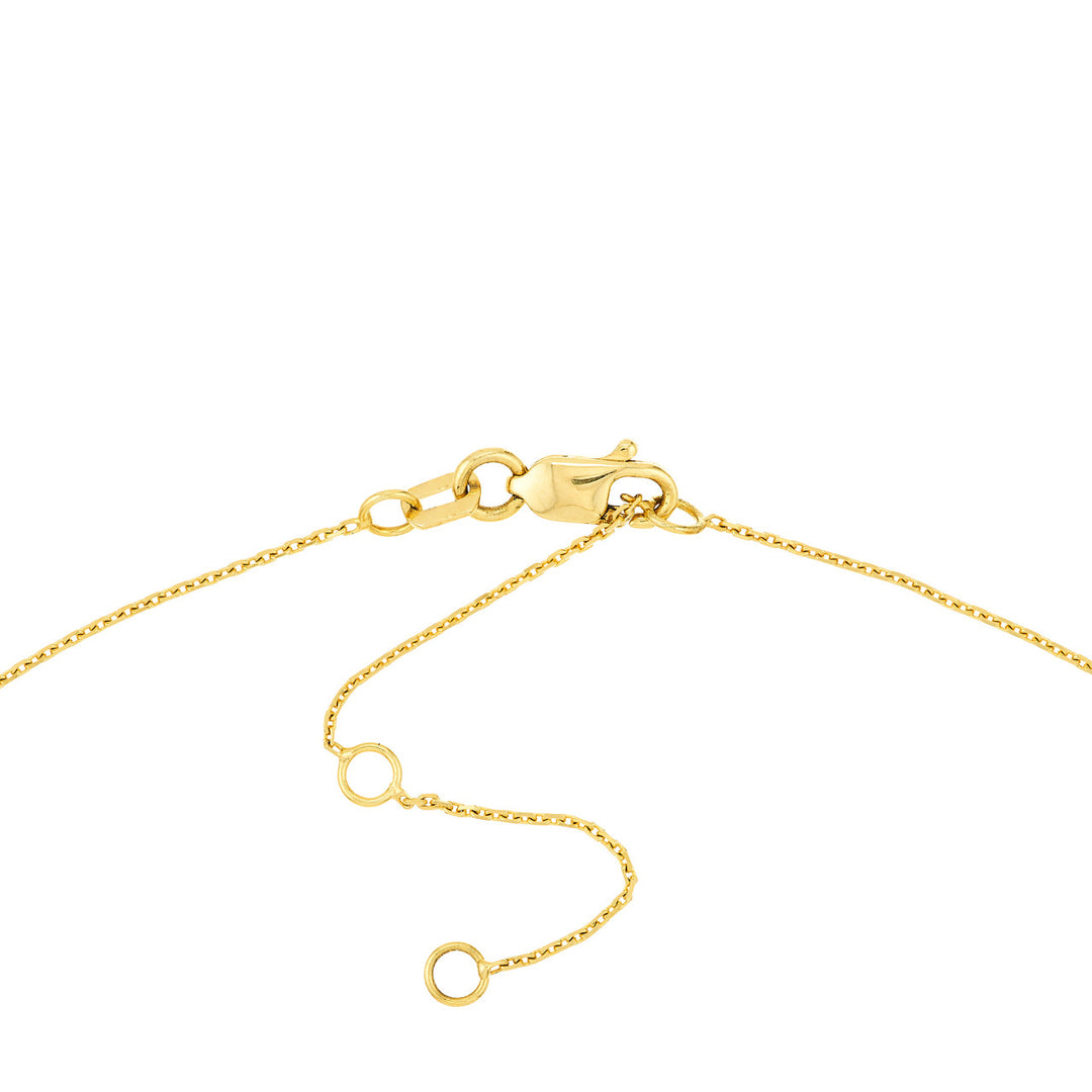 Initial Dangle Station Necklace in 14K Gold