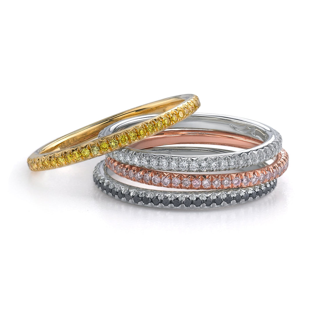 Diamond Petite Stacking Eternity Bands