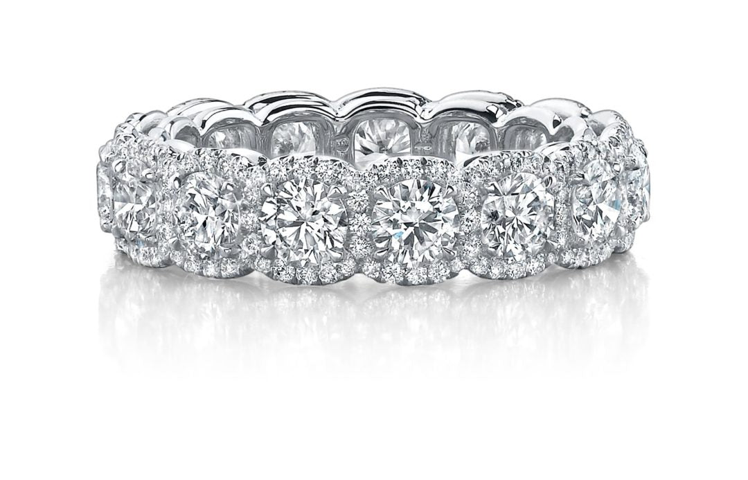 Cushion Halo Diamond Eternity Band