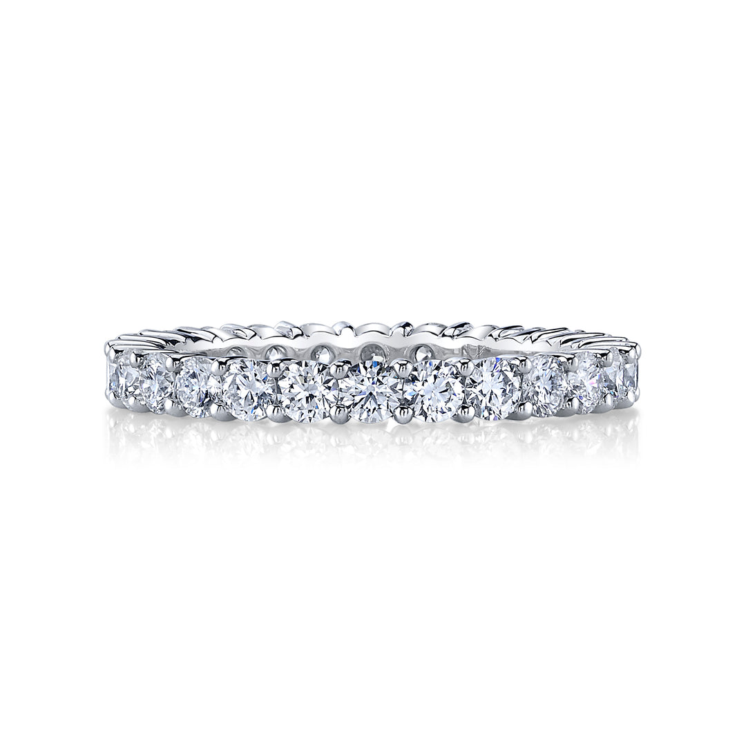 Petite Round Brilliant Shared Prong Diamond Eternity Band