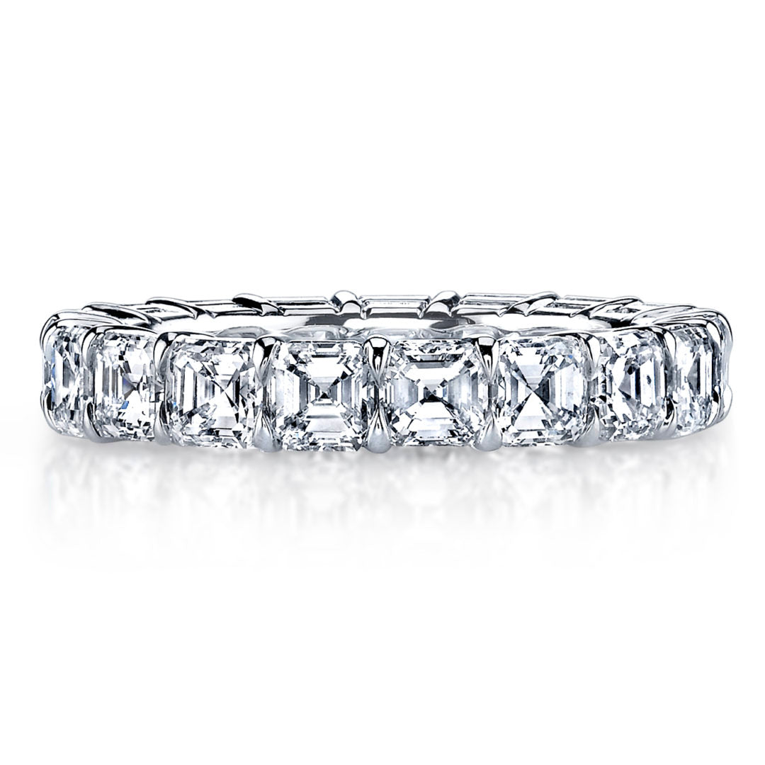 Shared Prong Asscher Cut Diamond Eternity Band