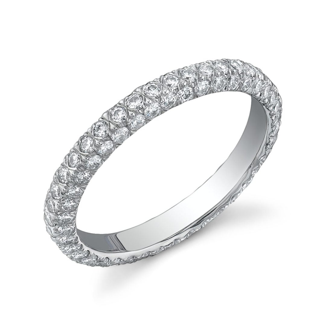 Fancy Fishtail Pave Diamond Eternity Band