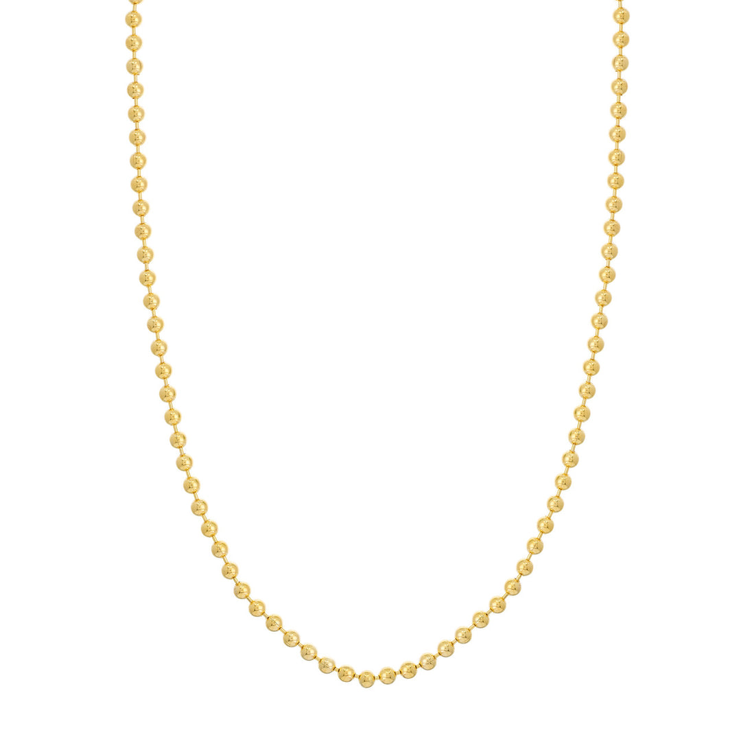 Beaded Solid Gold Chain in 14K Yellow Gold