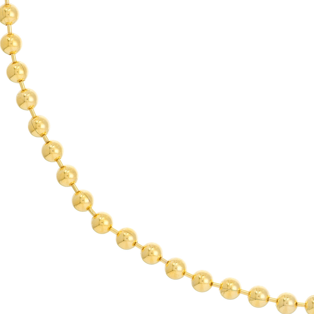 Beaded Solid Gold Chain in 14K Yellow Gold