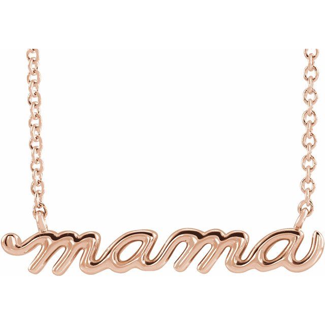 14K Gold "Mama" Necklace