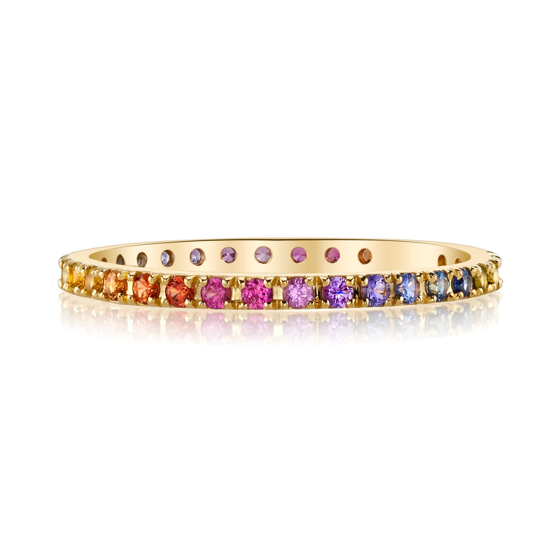 'Over the Rainbow' Petite Sapphire Eternity Band