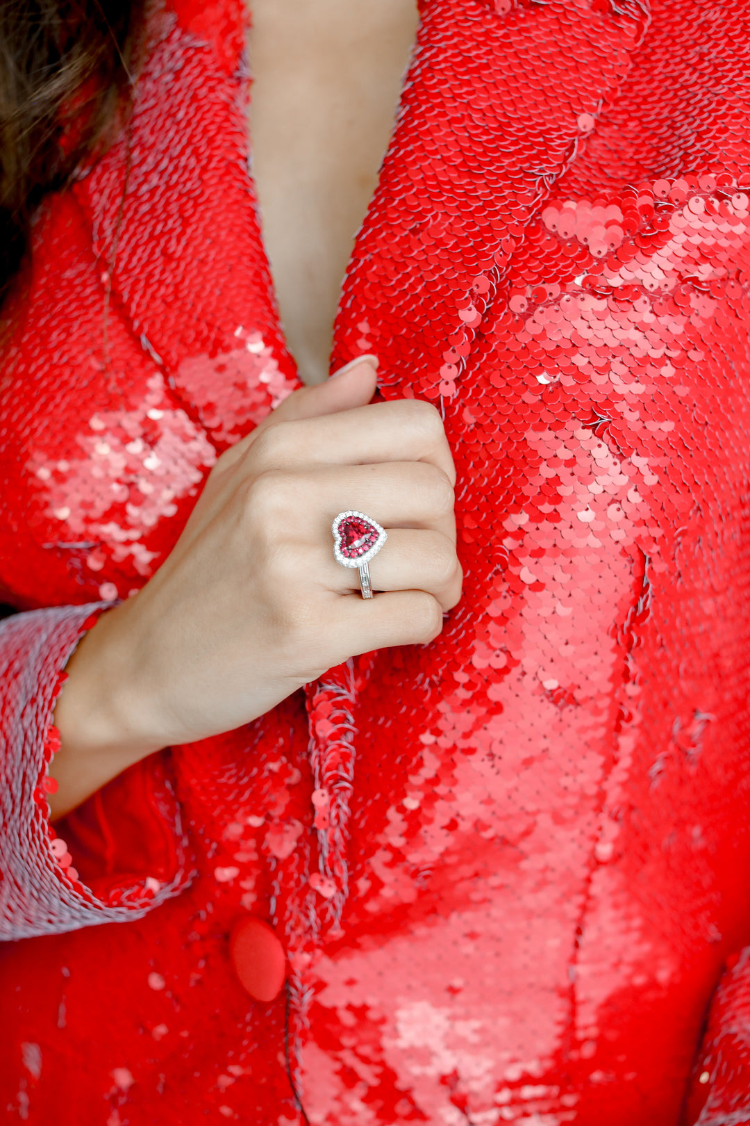 "Love Struck" Award Winning 1.74ct Unheated Mozambique Ruby & Diamond Platinum Ring