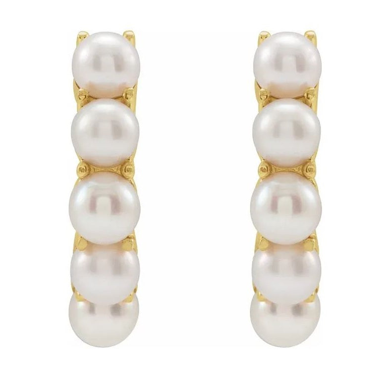 Freshwater Pearl Huggie Earrings