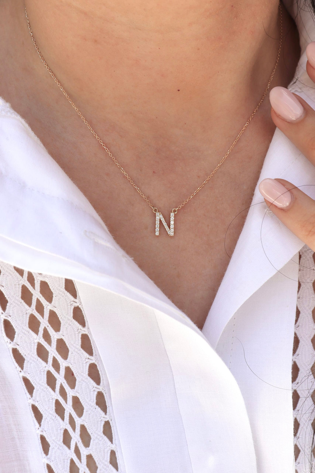 Initial Diamond Necklace