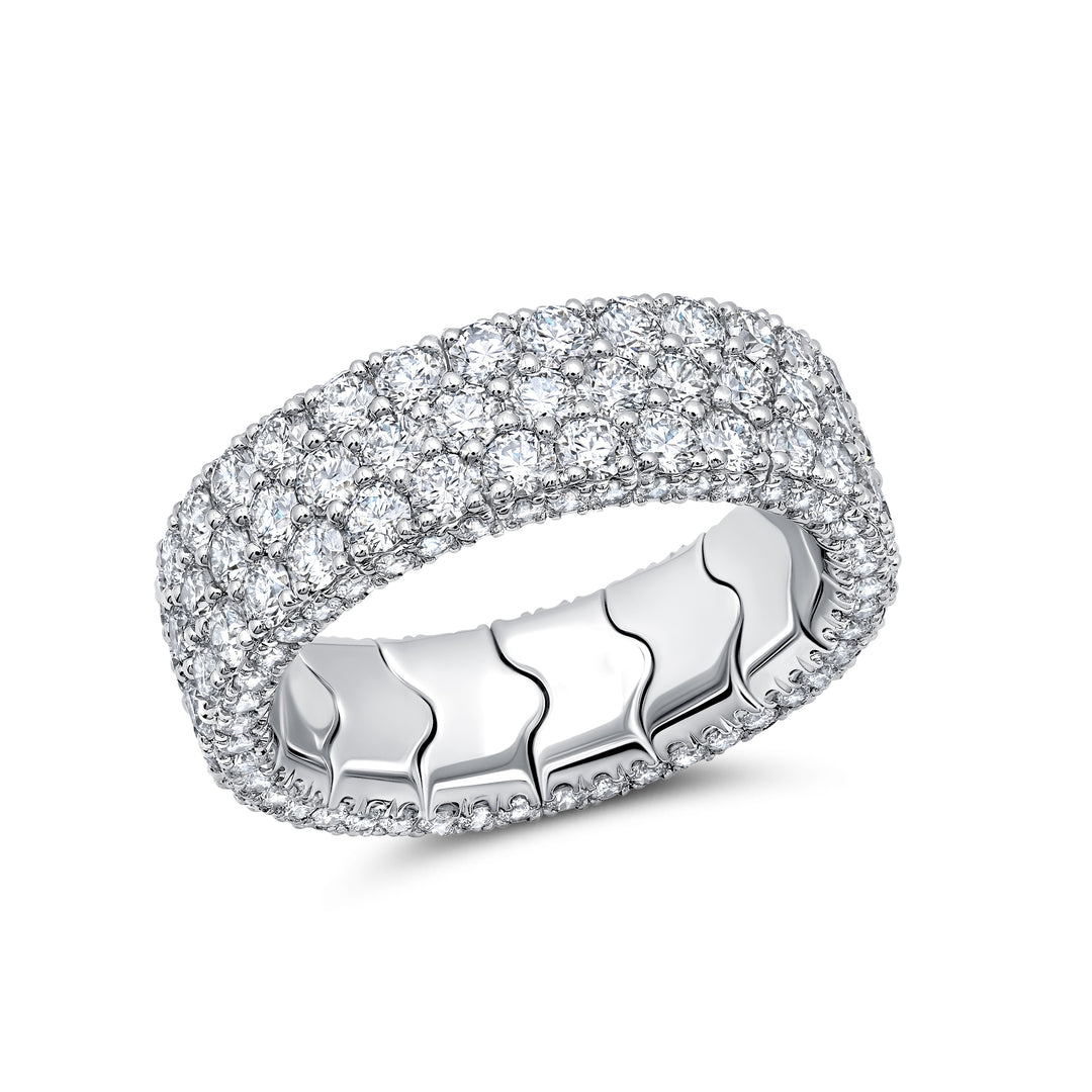 Stretchable Diamond Eternity Band in Platinum