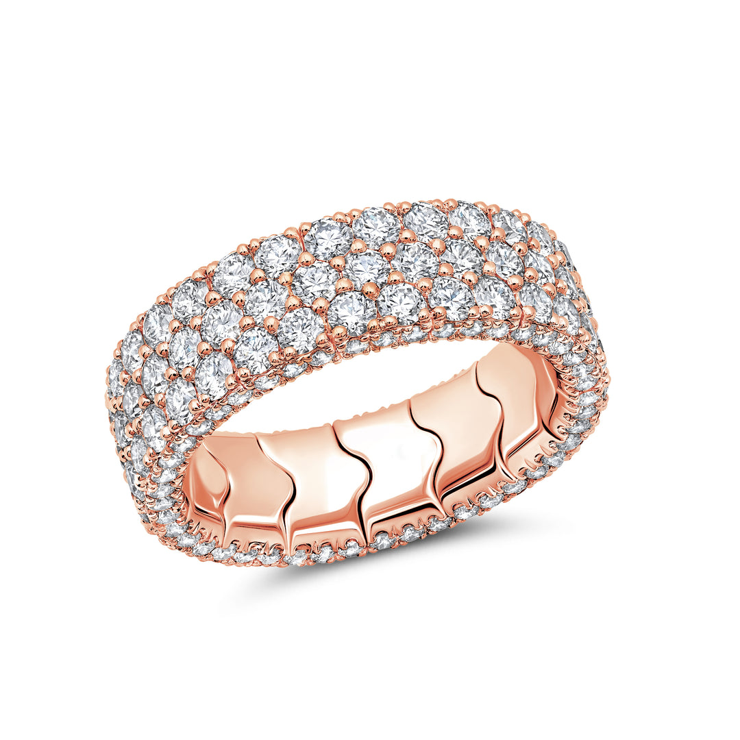 Stretchable Diamond Eternity Band in 18K Rose Gold