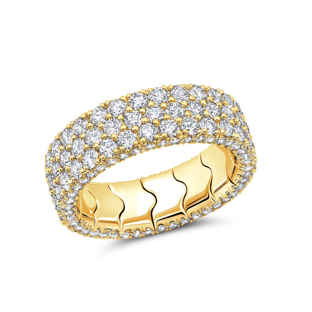 Stretchable Diamond Eternity Band in 18K Yellow Gold