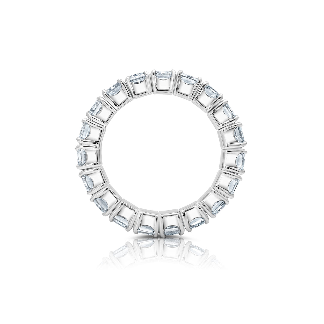 Emerald Cut Natural Diamond Stretch Eternity Band