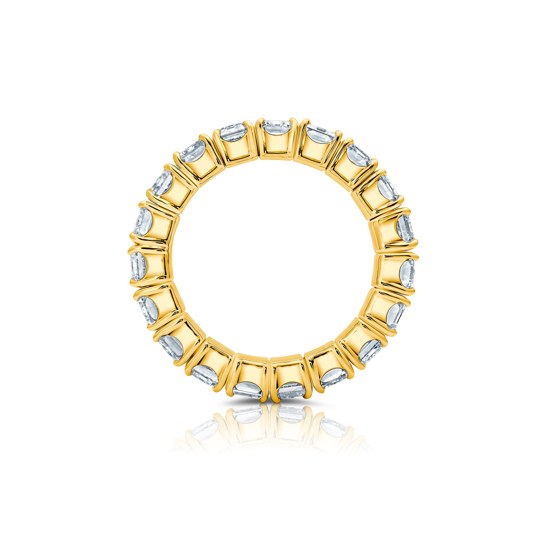 Emerald Cut Natural Diamond Stretch Eternity Band