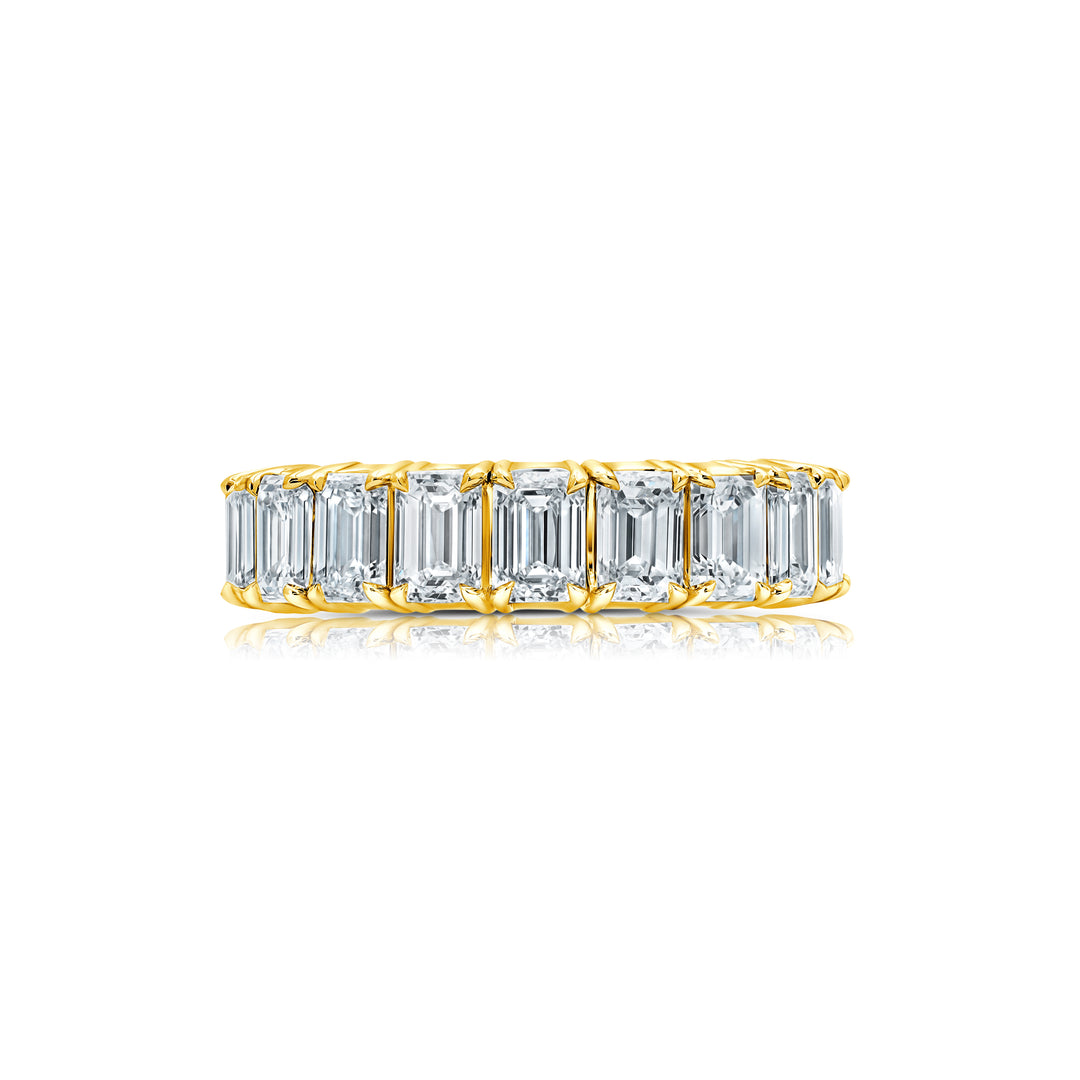 Emerald Cut Natural Diamond Stretch Eternity Band