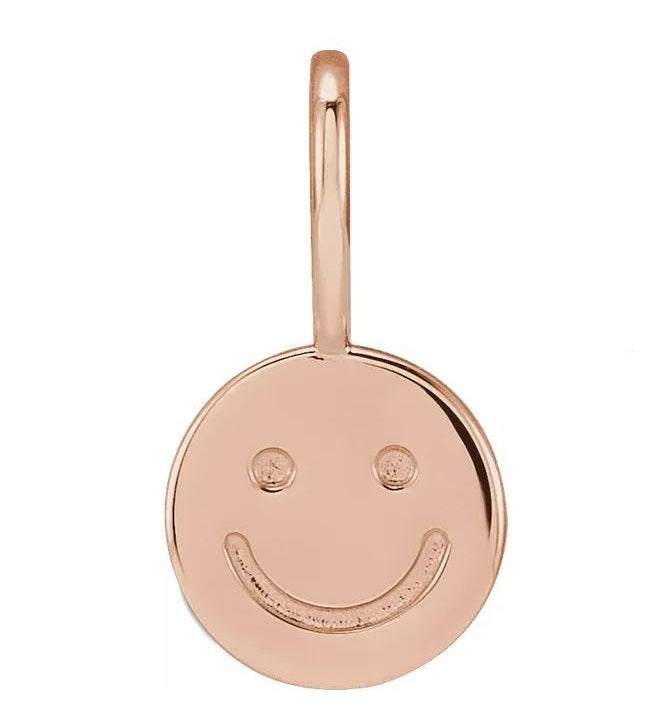 14K Gold Smiley Face Charm