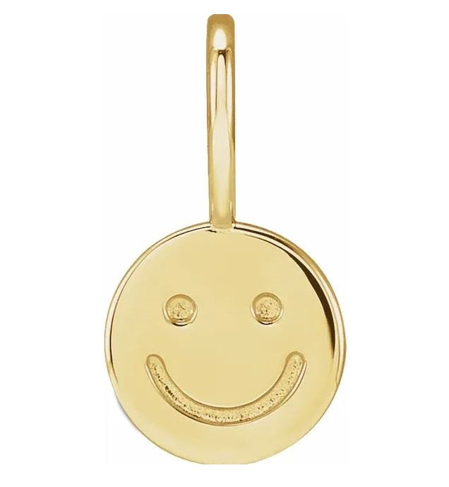 14K Gold Smiley Face Charm