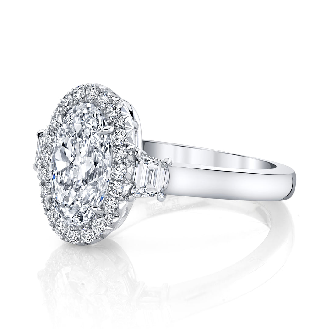 Oval Diamond Three Stone Ring